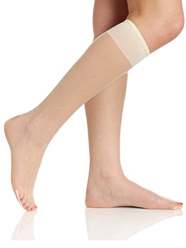 Berkshire Ultra Sheer Knee High Socks for Women - Sandalfoot Toe Design - 3 Pack - Comfortable Knee High Socks for Women