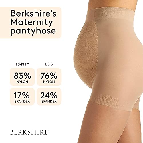 Berkshire Plus-Size Maternity Light Support Pantyhose - Comfortable Pregnancy Underwear for Moms to Be | Size 5700