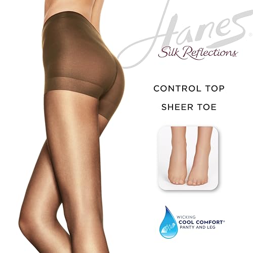 Hanes Women's Silk Reflections Ultra Sheer Pantyhose with Run Resist Technology