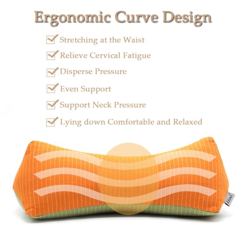 Buckwheat Pillow for Back Sleepers with Adjustable Firm Support  
Buckwheat Neck Roll Pillow with Cervical Support for B