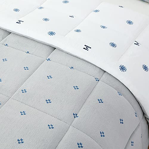 Life is Good Fair Isle Comforter Set | Cozy All-Season Primalite Bedding | Fair Isle Grey Full/Queen Set (90" x 90")  
L