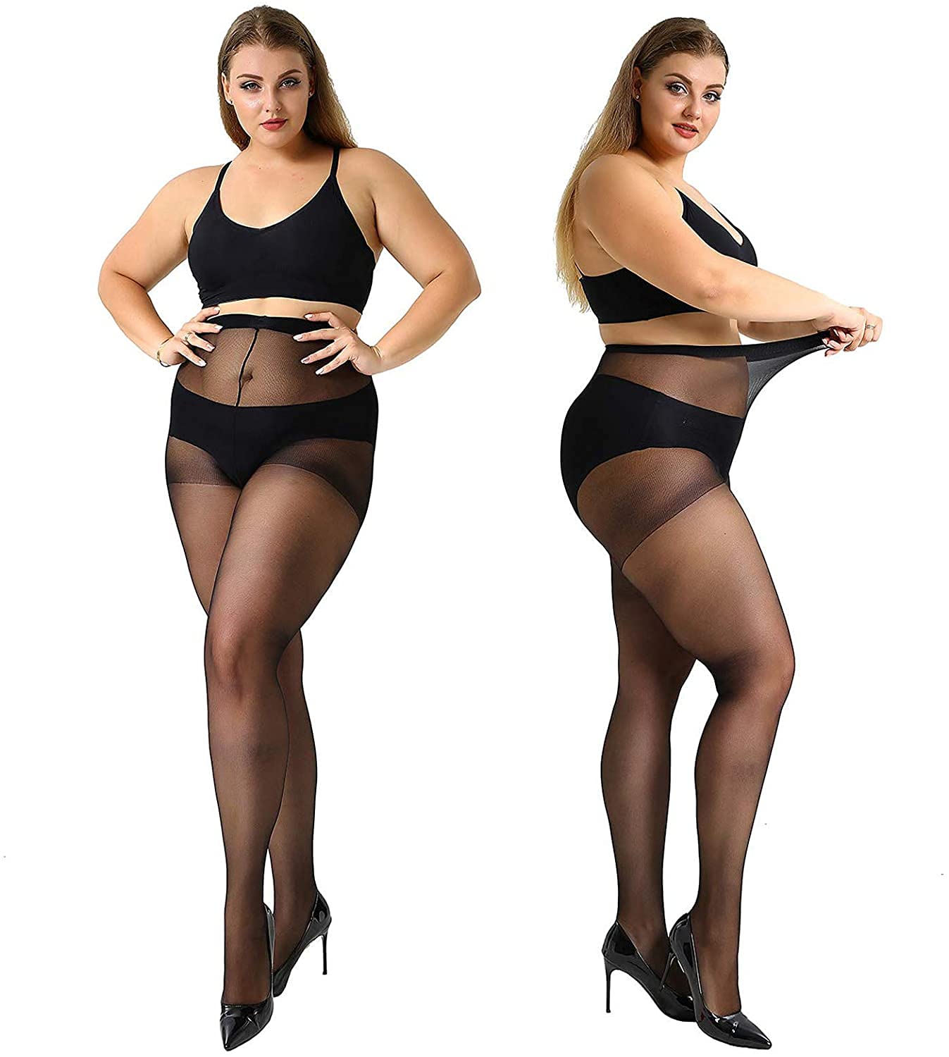 MANZI Plus Size Women's 20 Denier Sheer Pantyhose
| MANZI Plus Size Pantyhose for Women 20 Denier
| MANZI Women's Plus